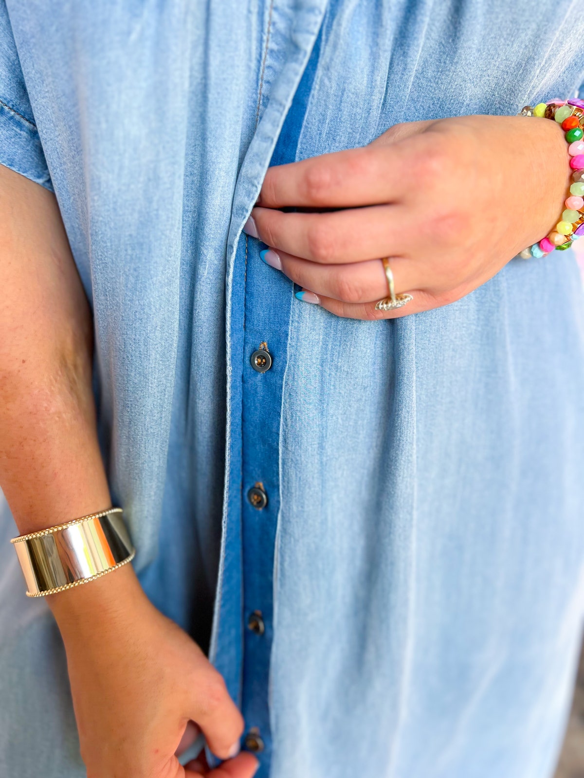 Lightweight Denim T-shirt Dress(Buy 2 Free Shipping)