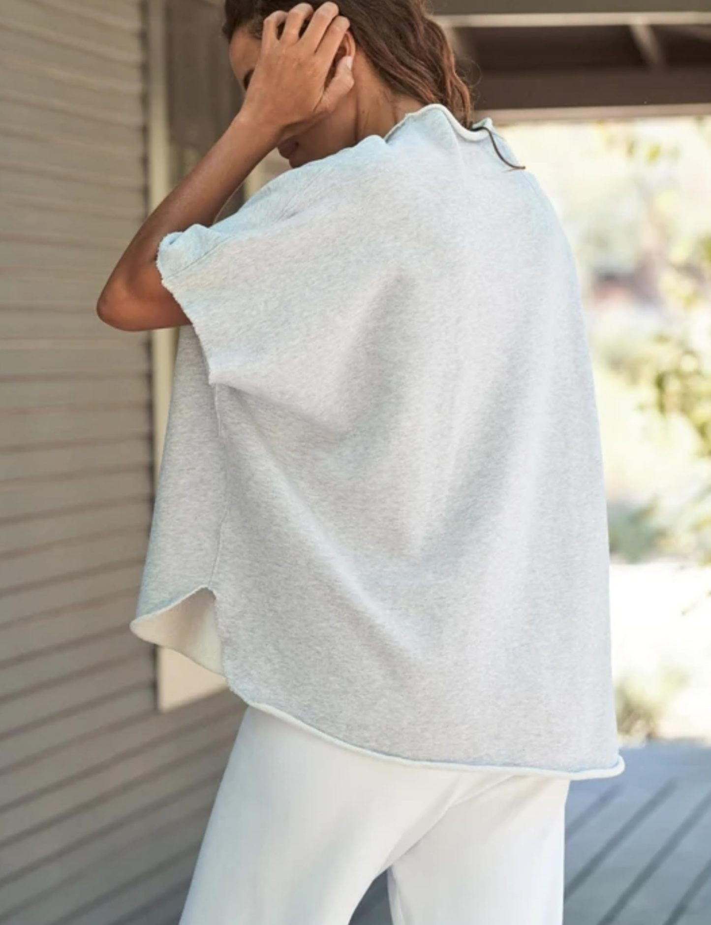 Women's Funnel Neck 3/4 Batwing Sleeve Pullover(Buy 3 Free Shipping)