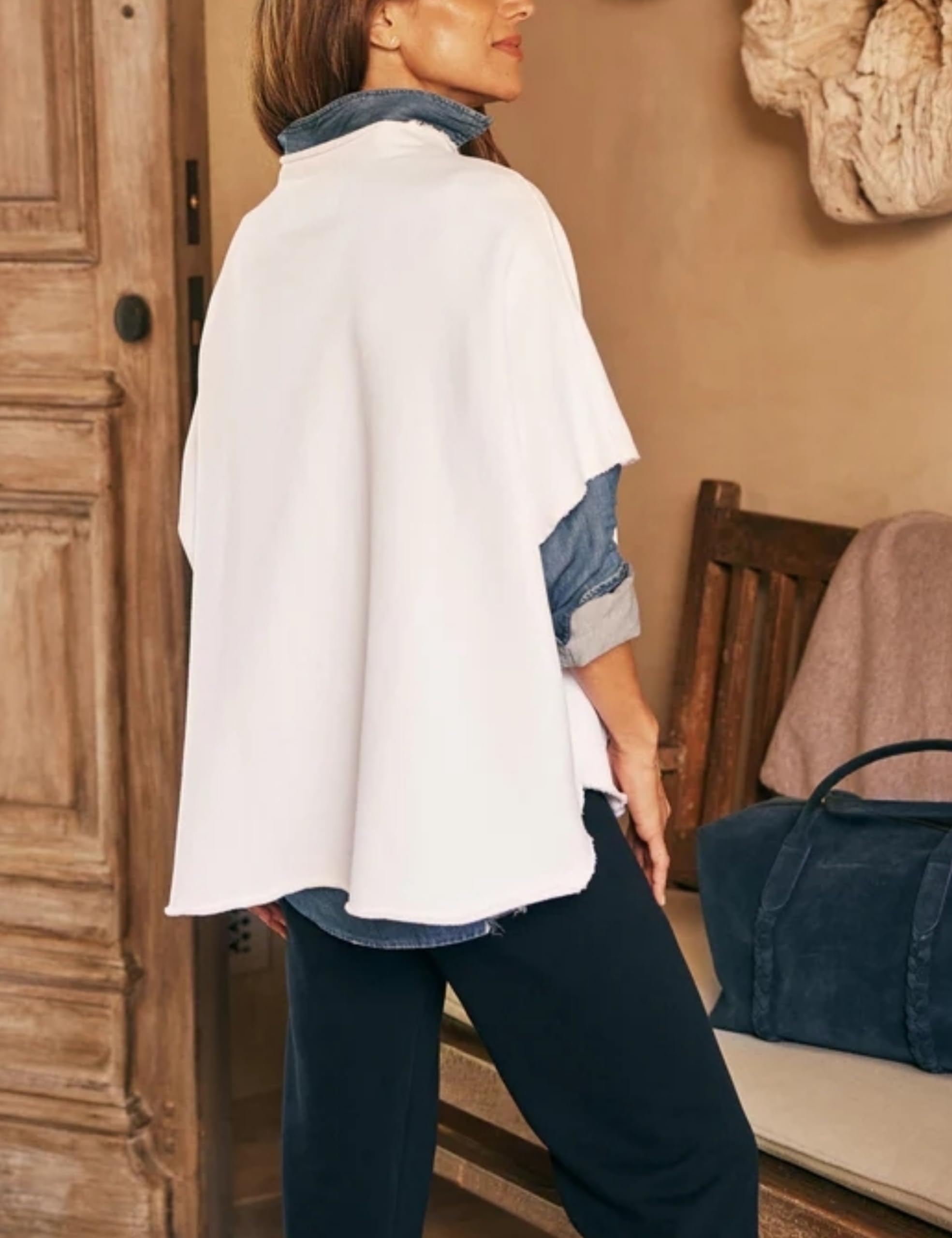 Women's Funnel Neck 3/4 Batwing Sleeve Pullover(Buy 3 Free Shipping)