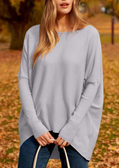 Women's Oversized Dolman Sleeve Knitted Pullover Casual Sweater(Buy 2 Free Shipping)