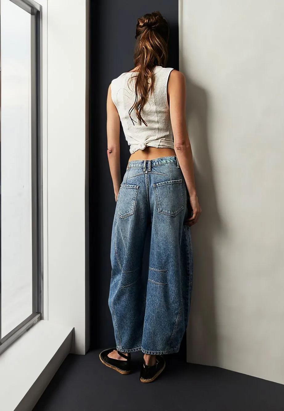 Mid-Rise Barrel Jeans (BUY 2 Free Shipping)-boocean.com