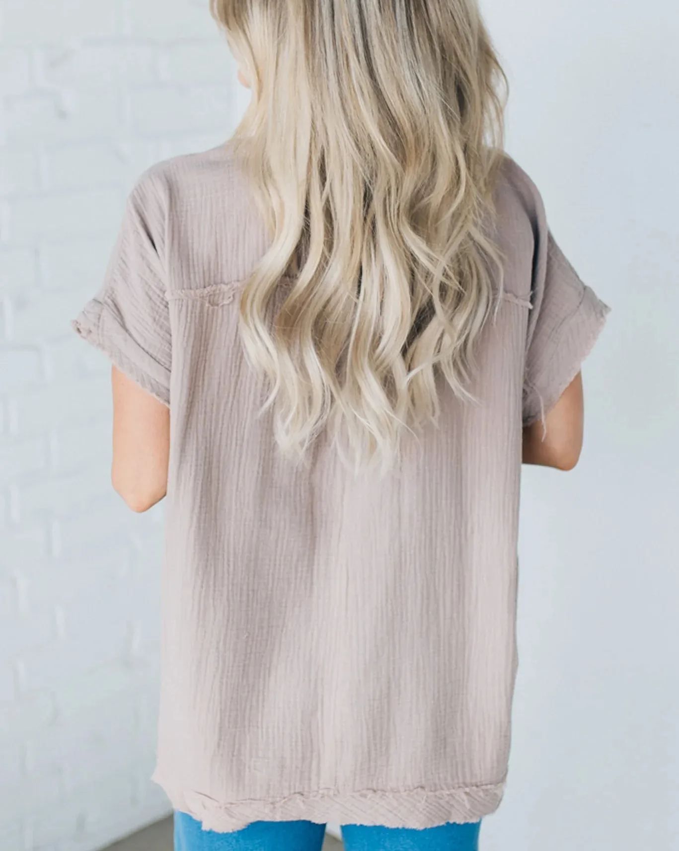 Women's V-neck Washed Babydoll Top（Buy 2 Free Shipping）