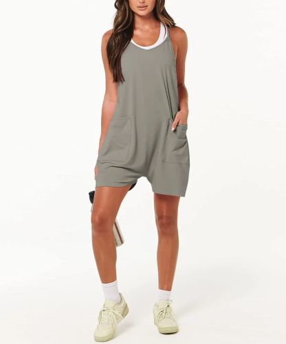 Women's Spaghetti Strap Short Jumpsuit With Pockets(Buy 2 Free Shipping)