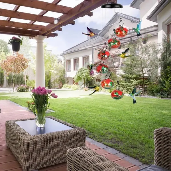 Charming Wind Chimes Hummingbird feeders Garden Decor