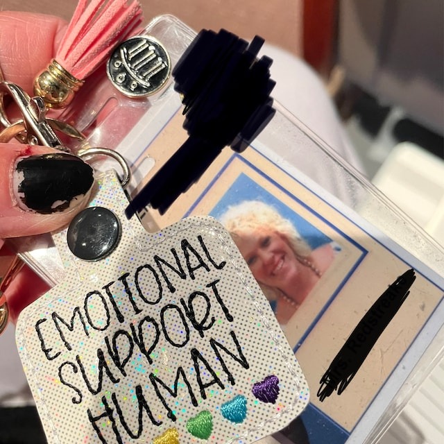 💖Emotional Support Coworker Keychain