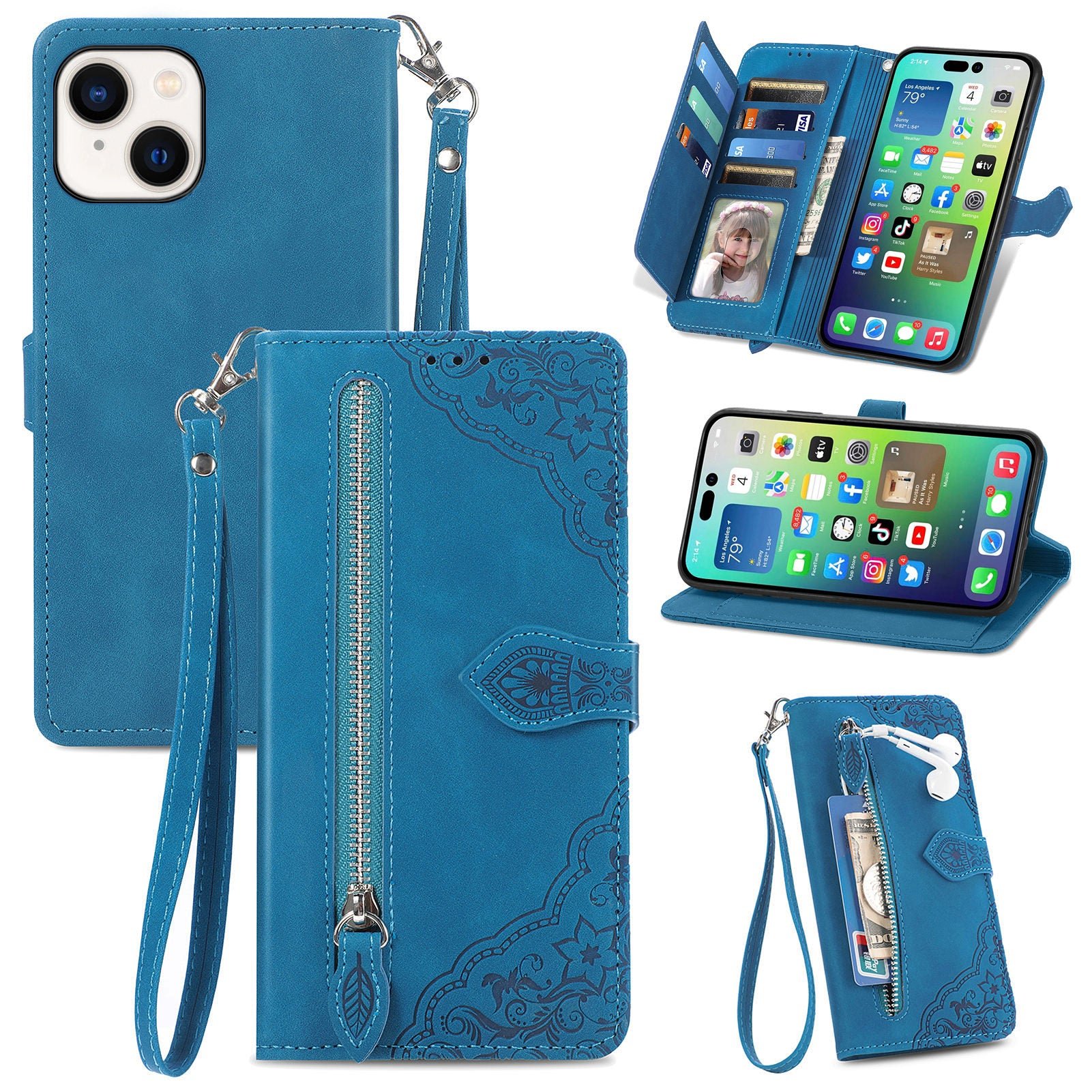 Versatile Elegance Wallet Flip Case for iPhone