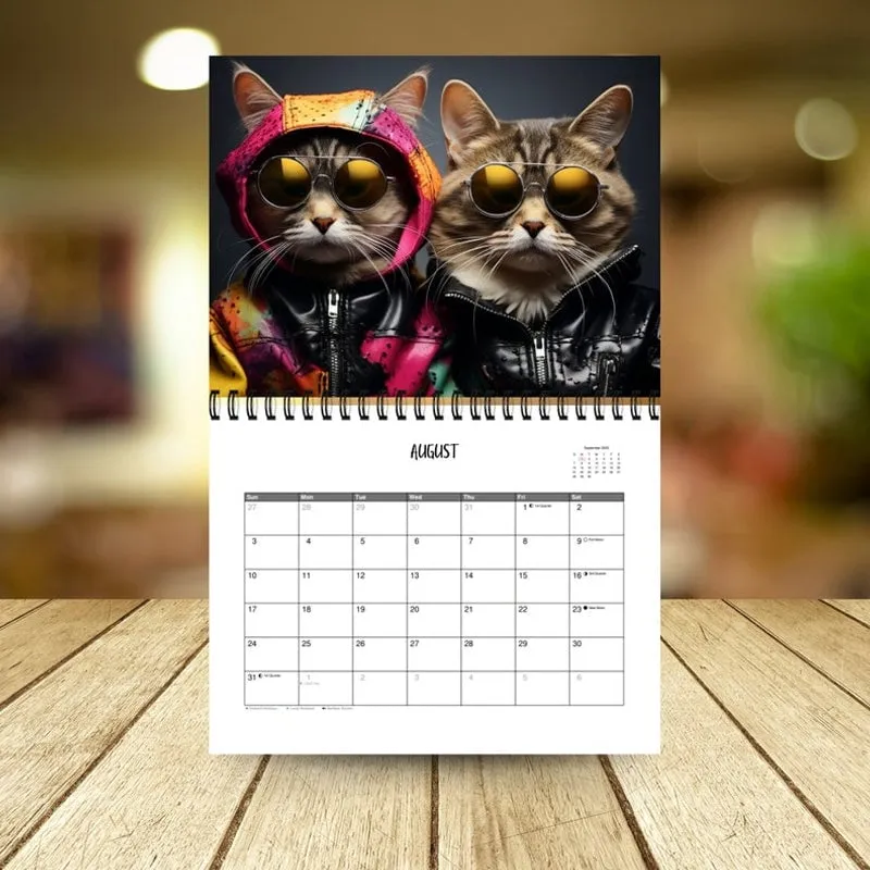 😺2025 Stylish Cats Calendar/Gift For Cat Lover