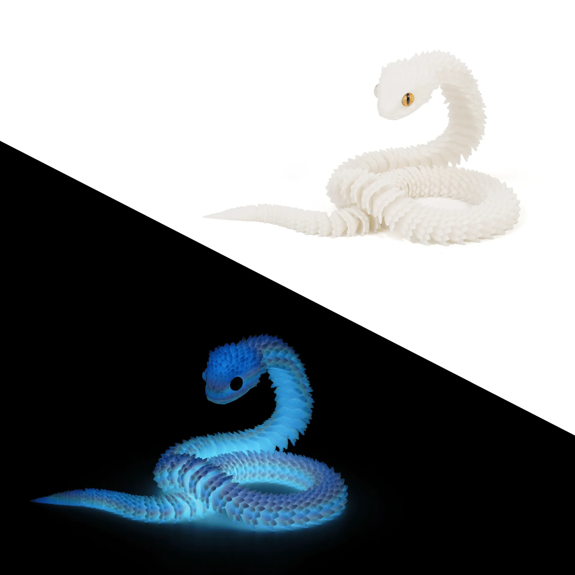 🎁3d Printed Articulated Bush Viper Snake🐍