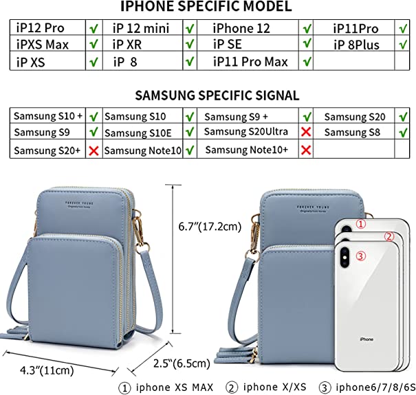 🎁Leather Touchscreen Crossbody Phone Bag👜