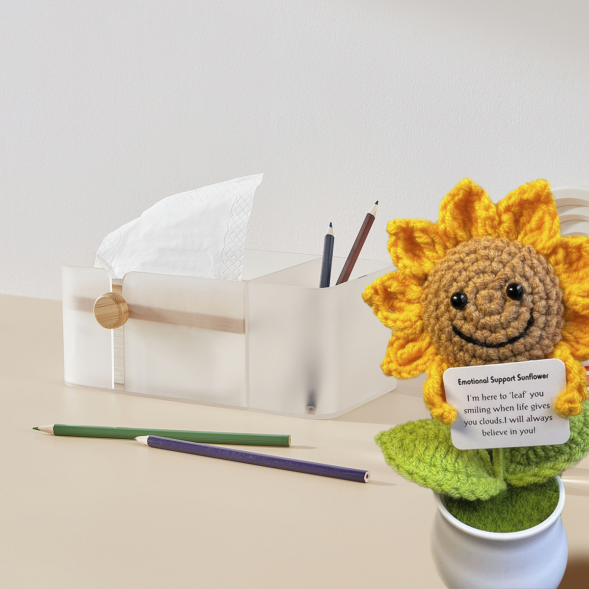 Cute Handmade Knitted Sunflowers