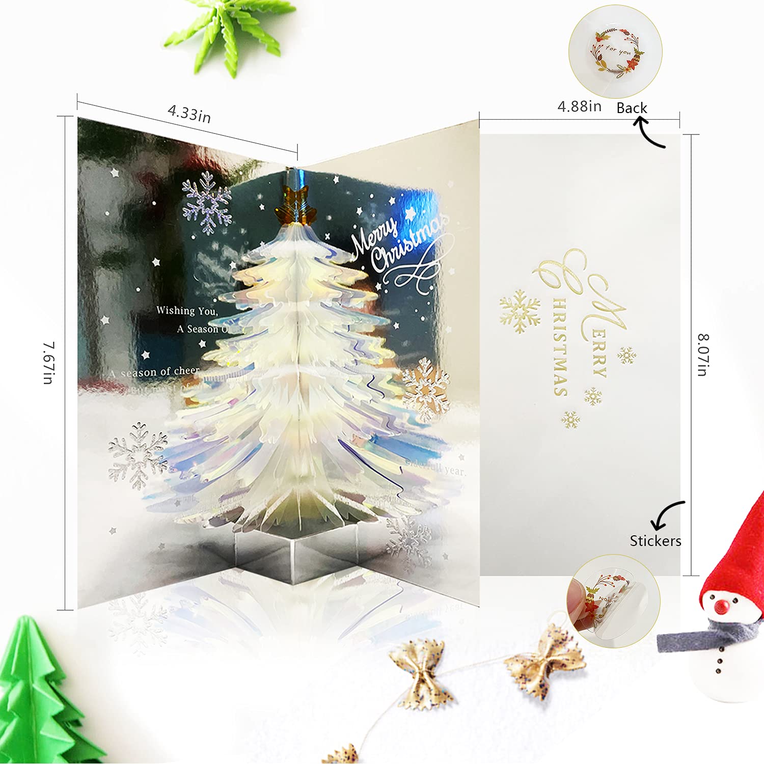 🔥Early Black Friday Sale - 3D Glitter Christmas Tree Greeting Card