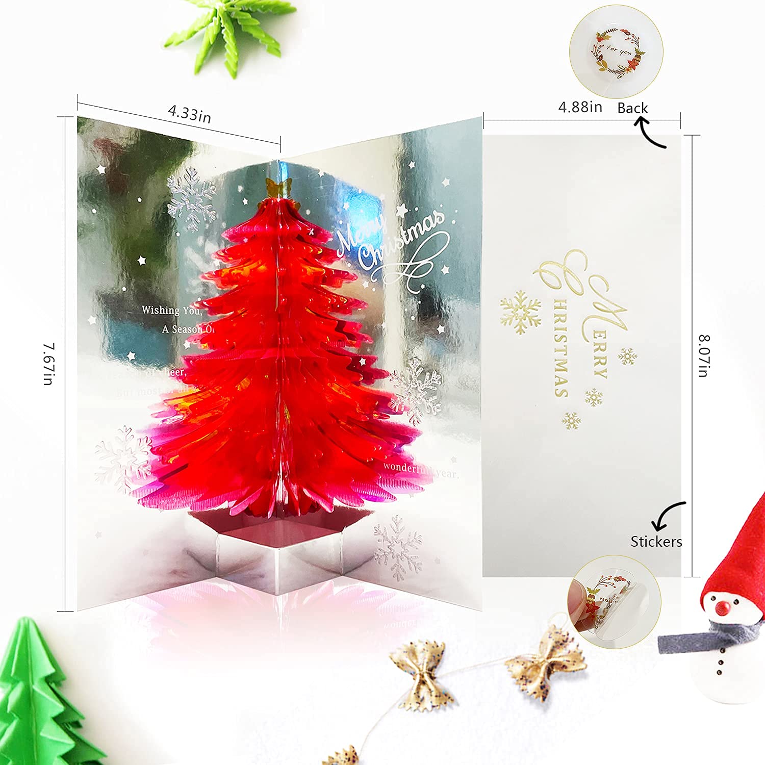🔥Early Black Friday Sale - 3D Glitter Christmas Tree Greeting Card