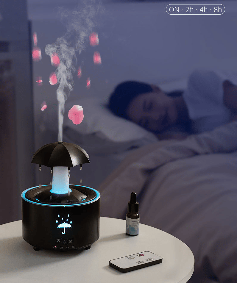 ☂️Rain Umbrella Humidifier & Aroma Diffuser with Soothing Rain Sounds💦