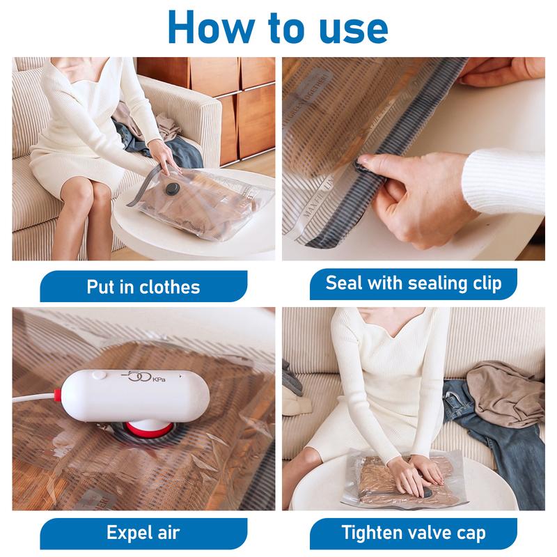 🧳✨Lightweight Travel Vacuum Bags with USB Electric Pump