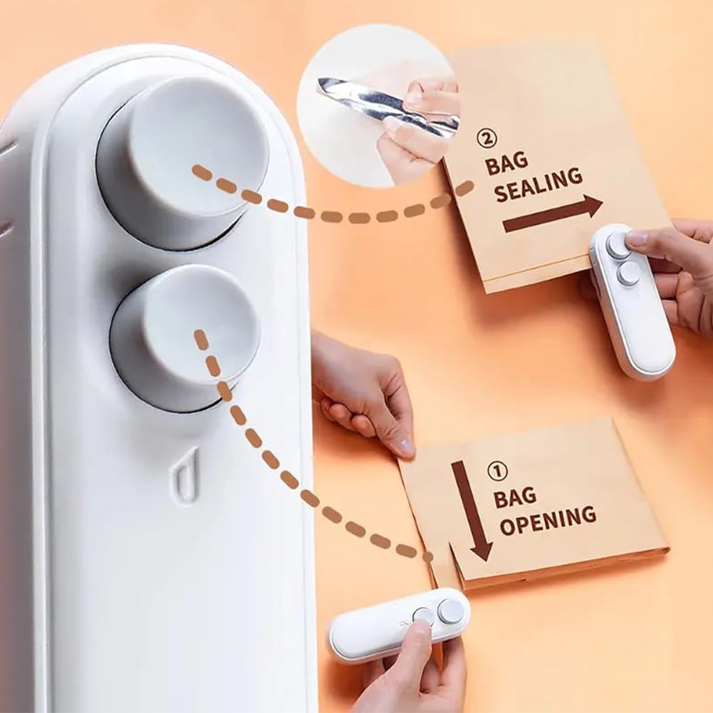 Small 2-in-1 Rechargeable Magnetic Snack Sealer