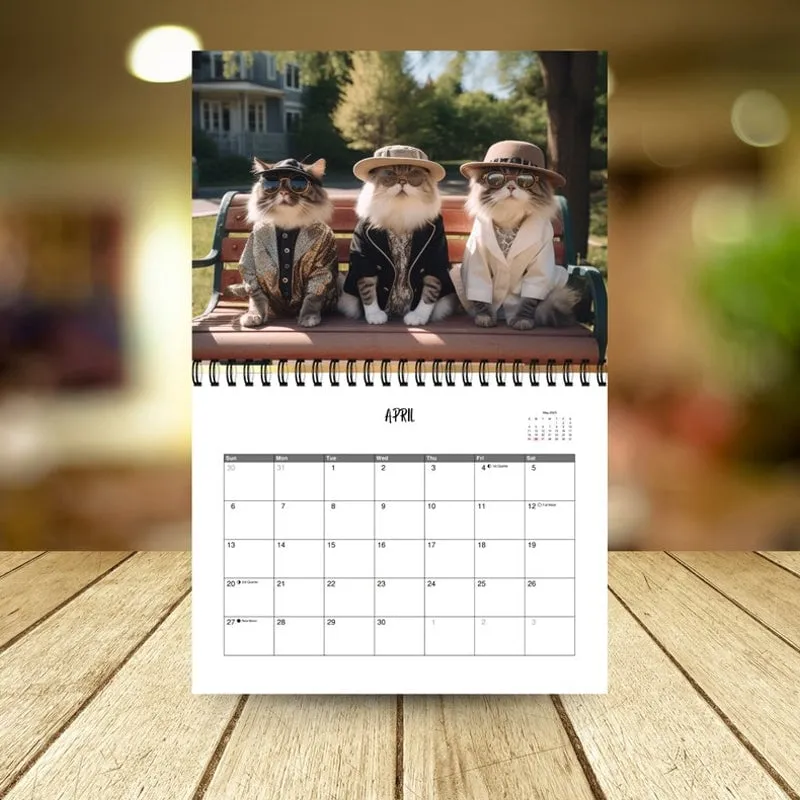😺2025 Stylish Cats Calendar/Gift For Cat Lover