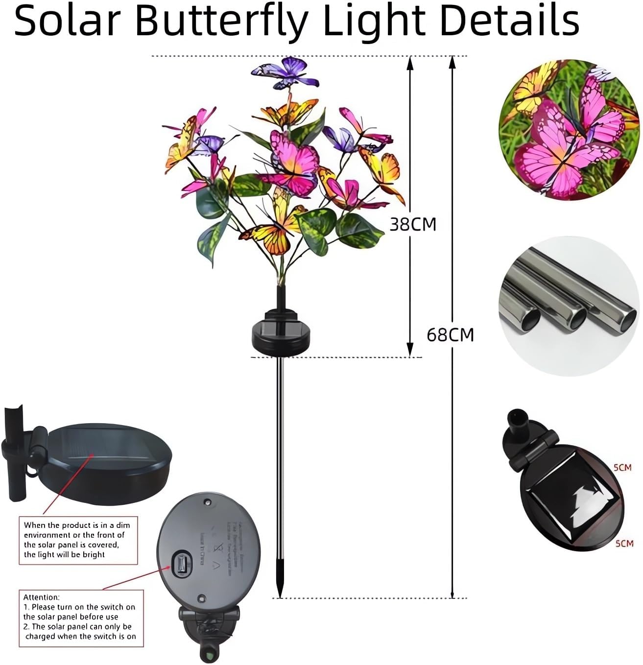 🔥Hot Sale 49% OFF🦋💐Solar Butterfly Lights Outdoor