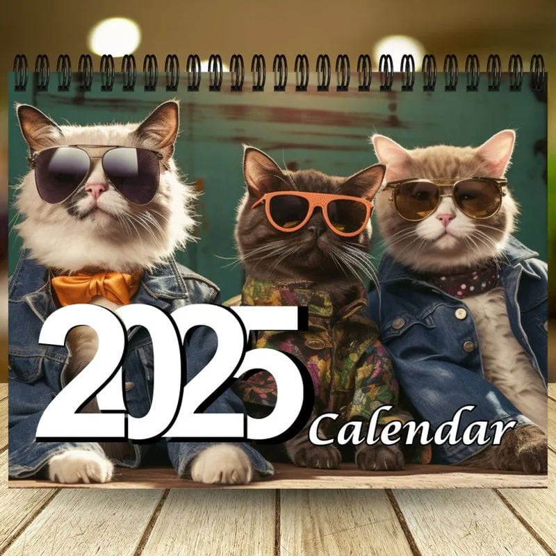 😺2025 Stylish Cats Calendar/Gift For Cat Lover