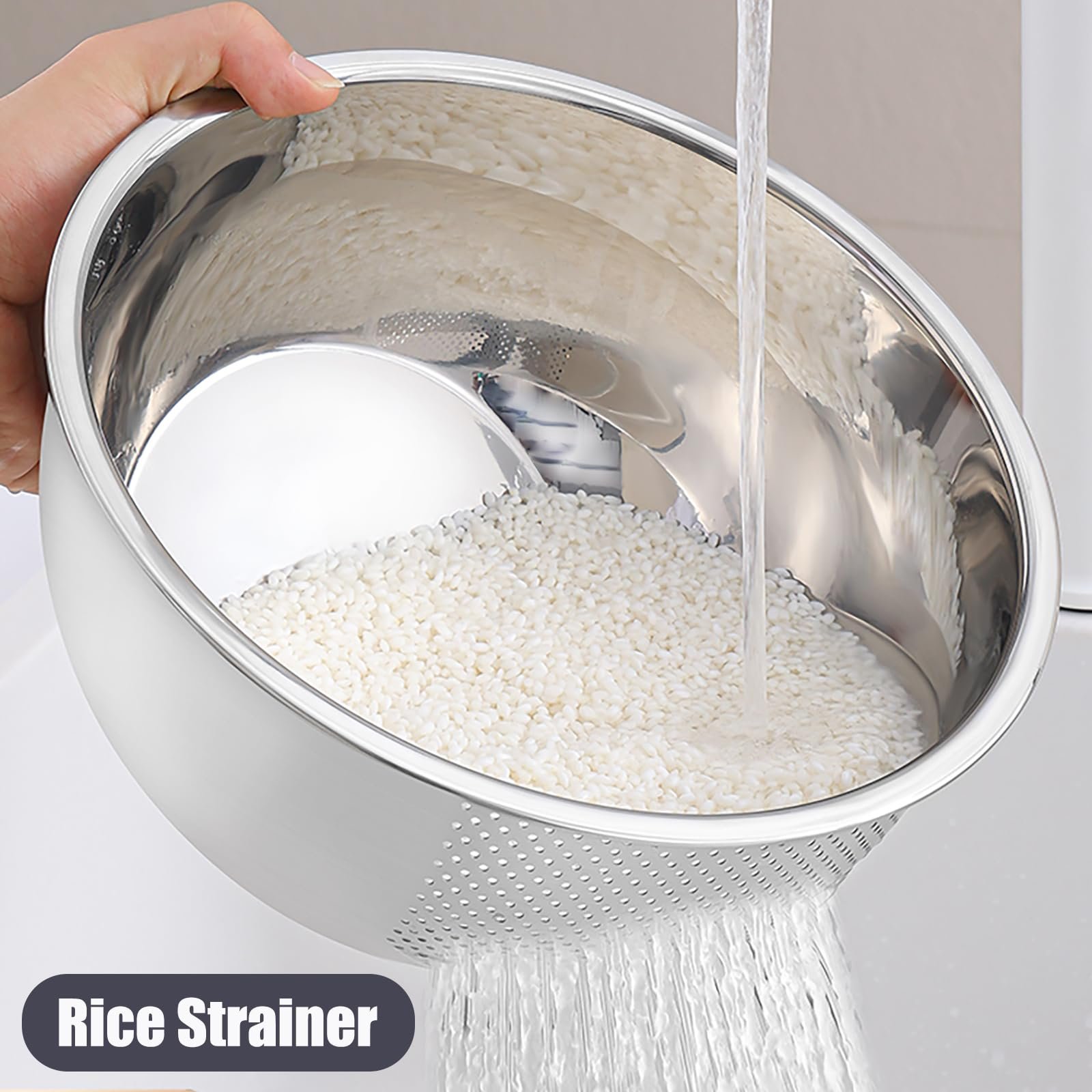 🍇🍎Rice Washer Strainer Bowl🍚