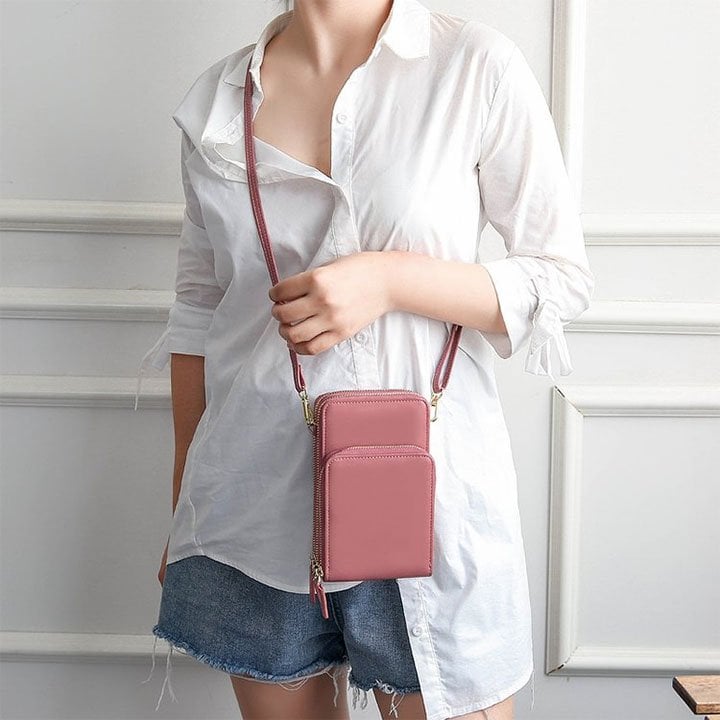 🎁Leather Touchscreen Crossbody Phone Bag👜