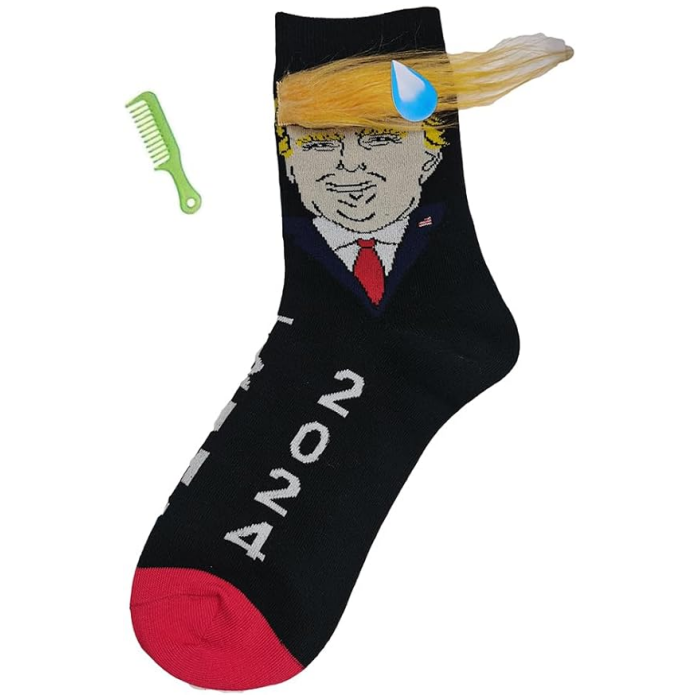 🤣Funny Trump Socks With Hair