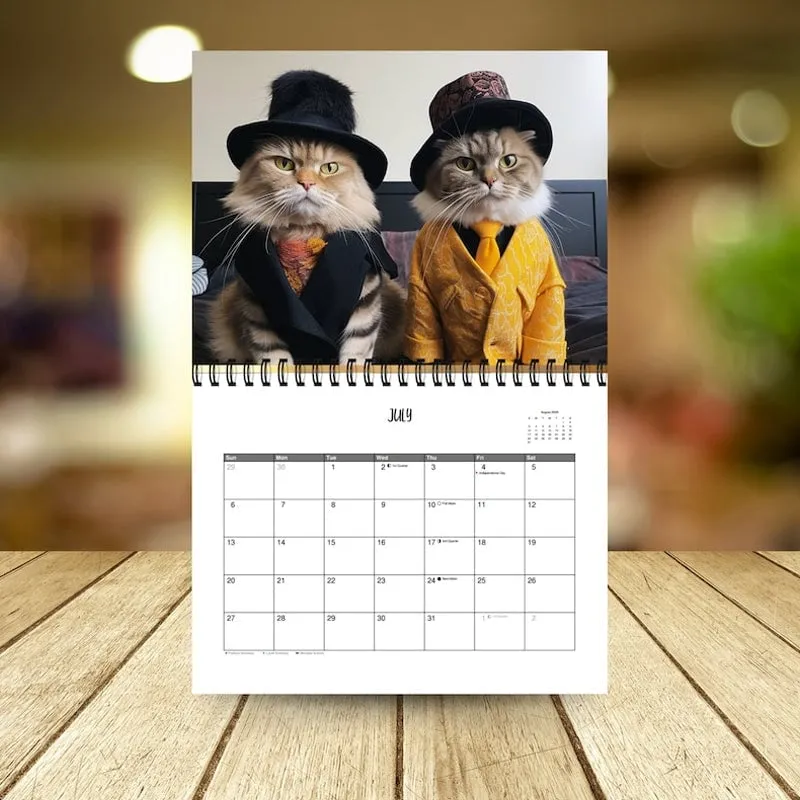 😺2025 Stylish Cats Calendar/Gift For Cat Lover