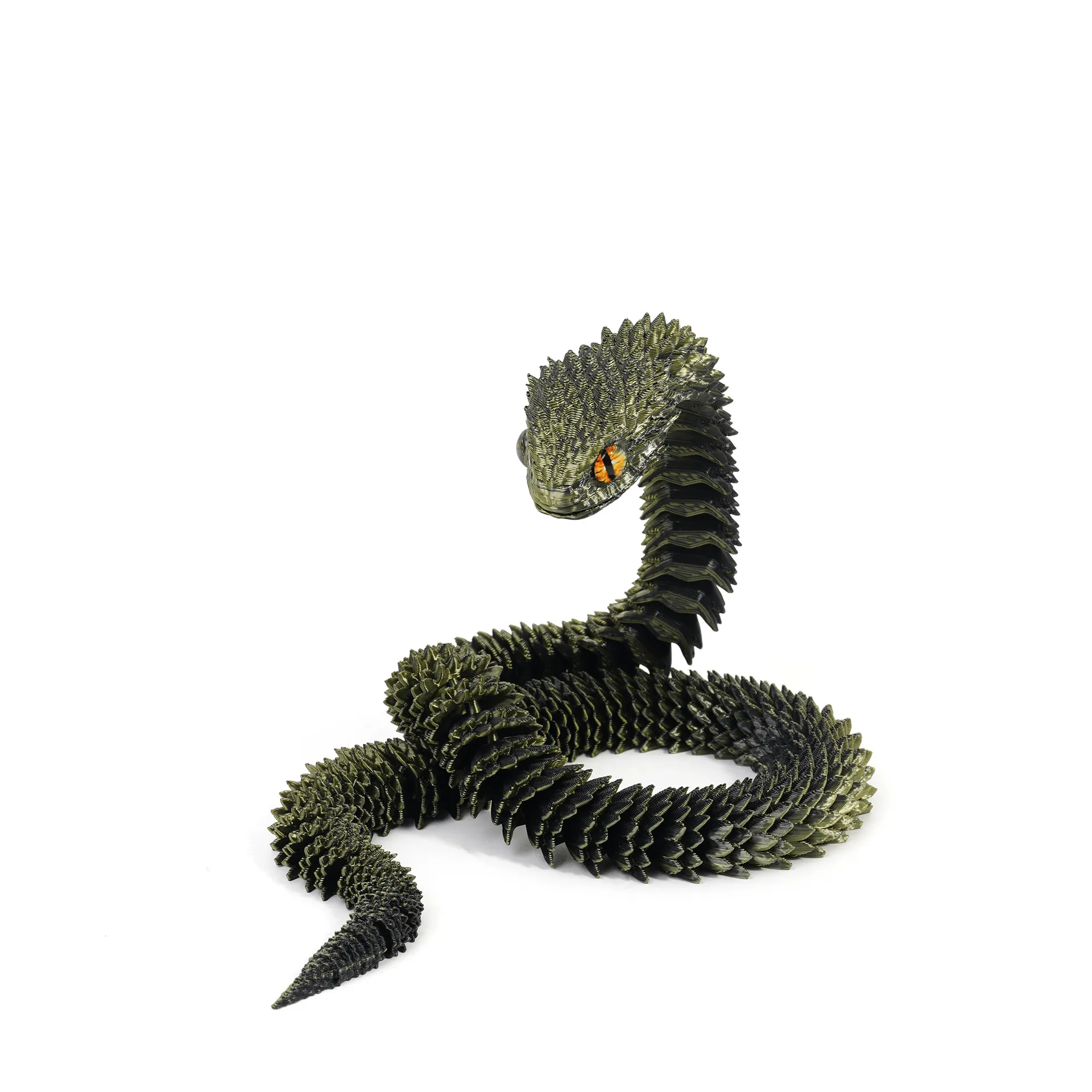 🎁3d Printed Articulated Bush Viper Snake🐍