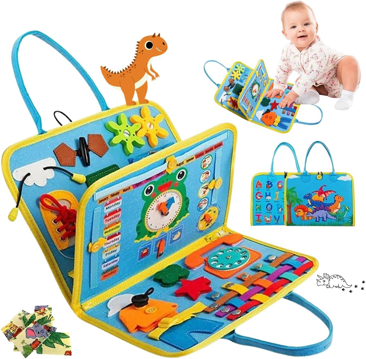 👼Felt Learning Board Busy Board🦖