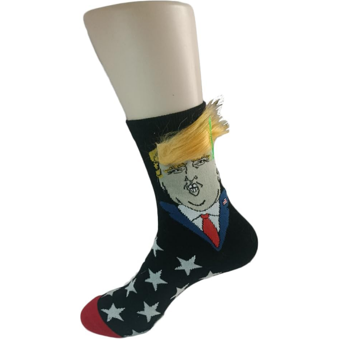 🤣Funny Trump Socks With Hair