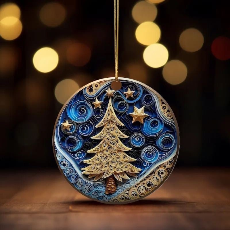 🌲Flat Quilling Christmas Ornaments