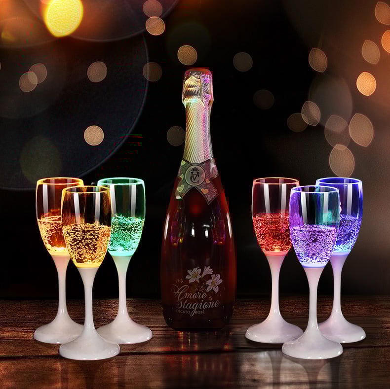 🥂LED Light Up Cups Wine Champagne Glass