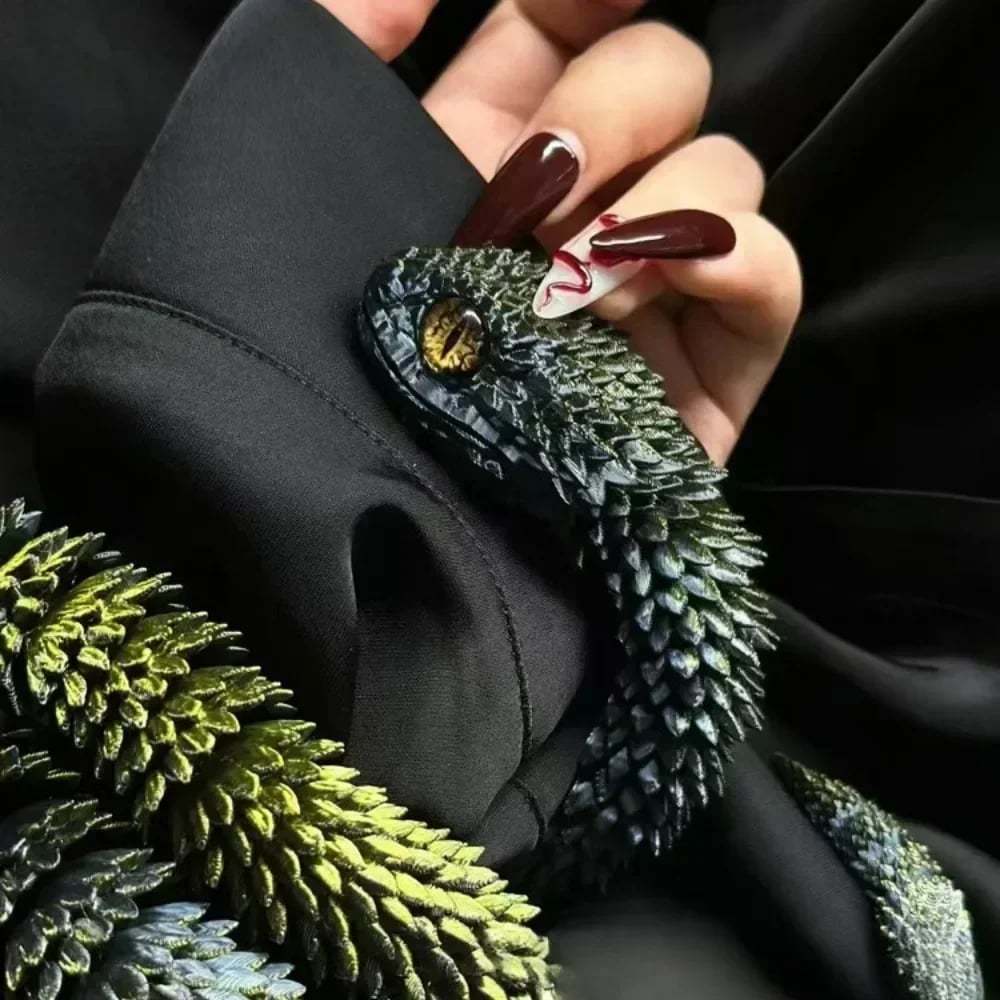 🎁3d Printed Articulated Bush Viper Snake🐍