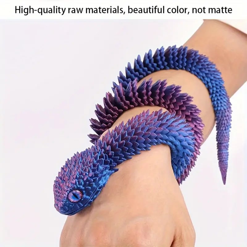 🎁3d Printed Articulated Bush Viper Snake🐍