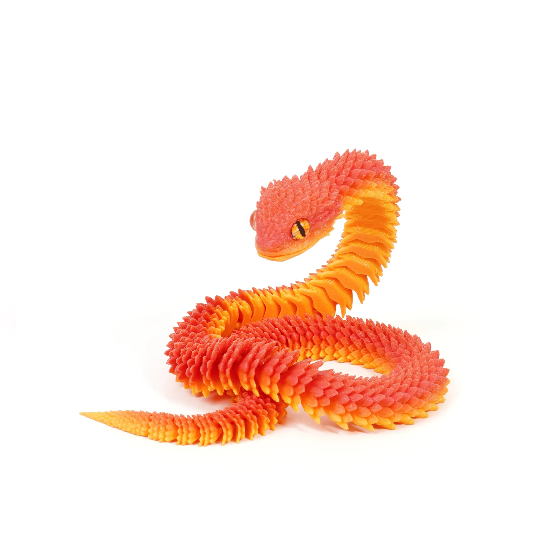 🎁3d Printed Articulated Bush Viper Snake🐍