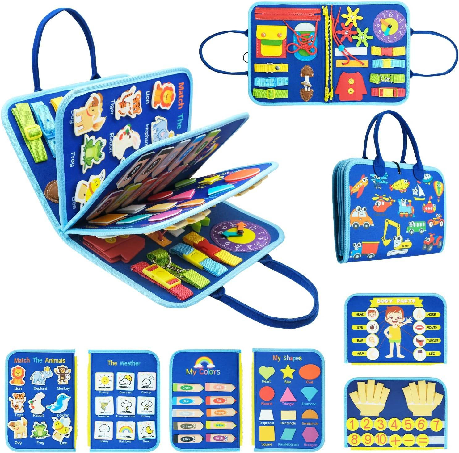 👼Felt Learning Board Busy Board🦖