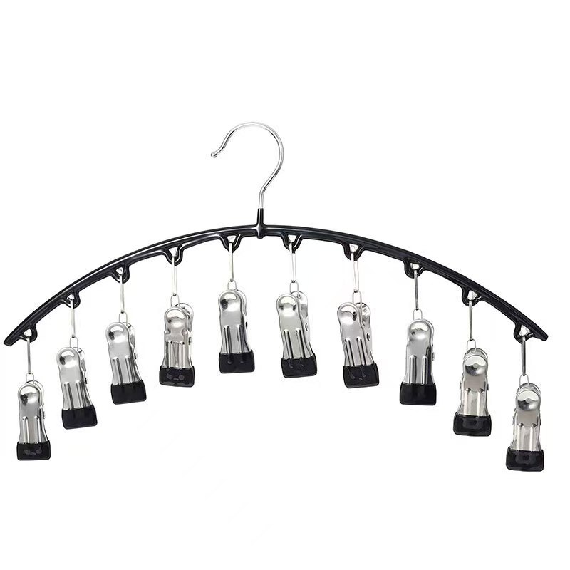 Legging Organizer for Closet, Metal Yoga Pants Hanger w/Rubber Coated 4 Pack w/10 Clips Hold 40 Leggings