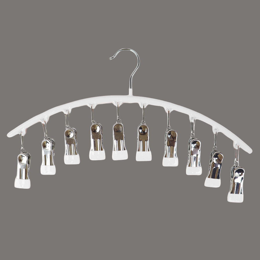 Legging Organizer for Closet, Metal Yoga Pants Hanger w/Rubber Coated 4 Pack w/10 Clips Hold 40 Leggings
