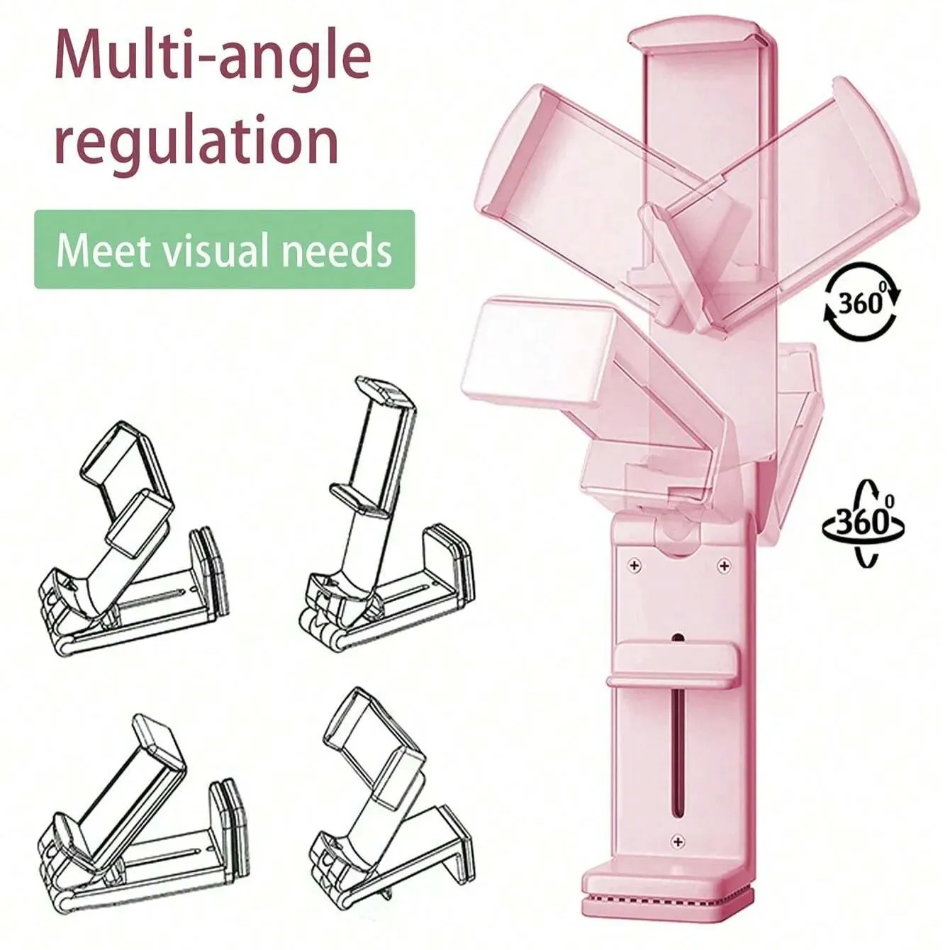 Phone Holder-Portable Travel Stand Desk Flight Foldable Adjustable