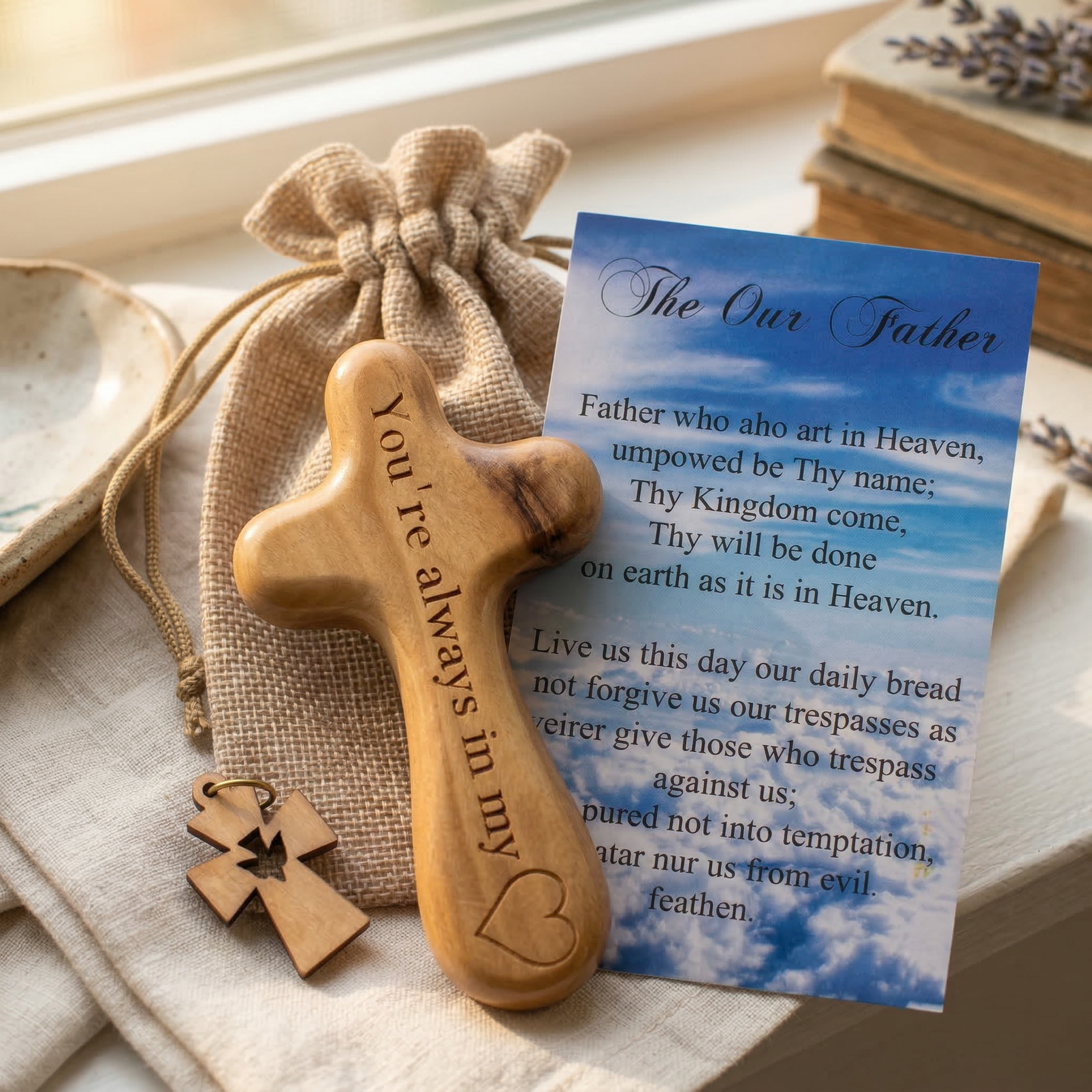 Heartwarming Wooden Cross Keepsake – Faith & Memory Gift