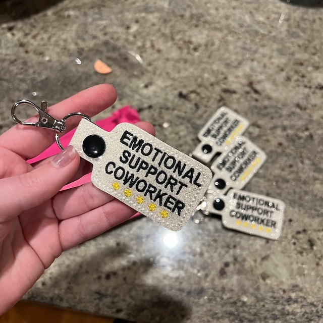 💖Emotional Support Coworker Keychain
