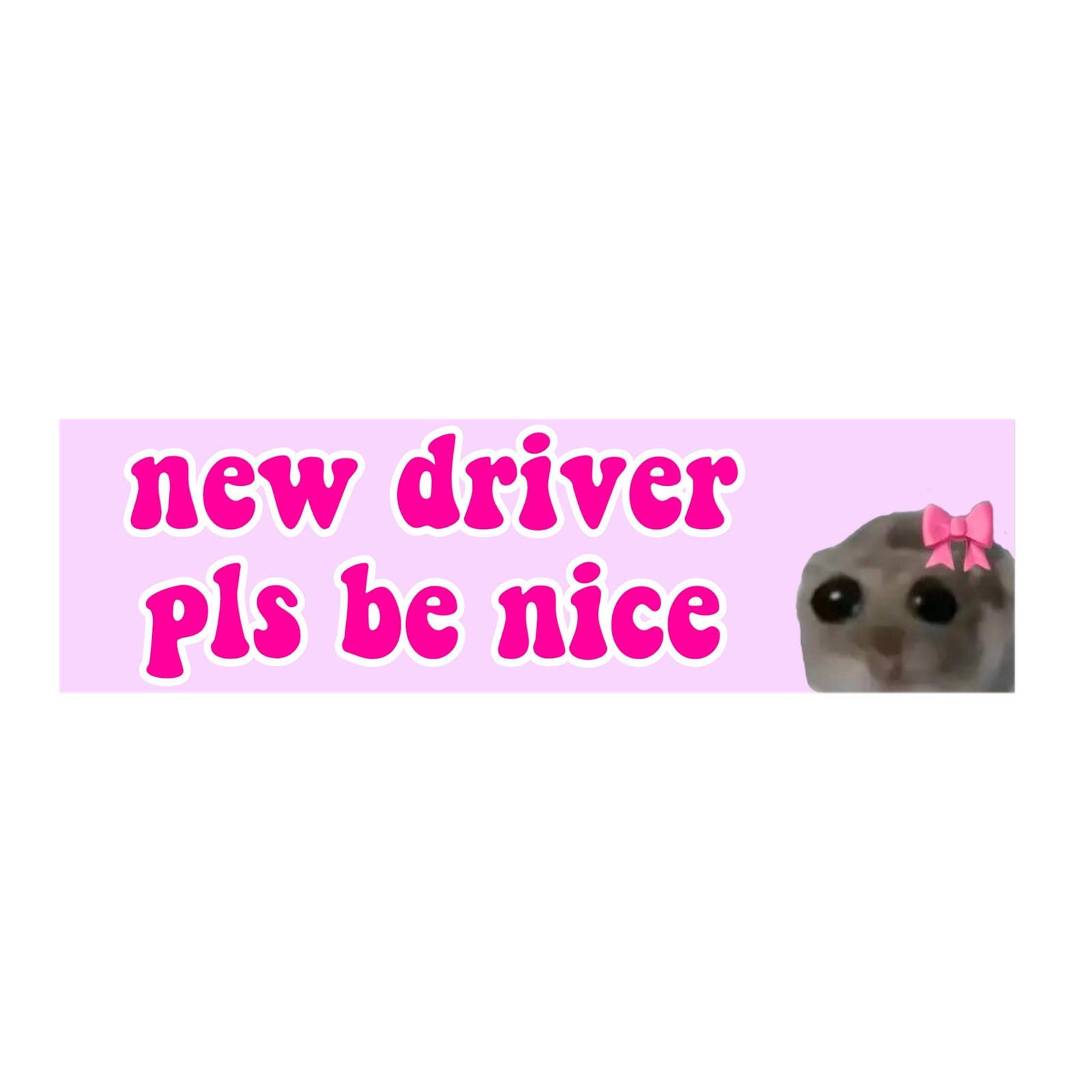 Funny Car Magnet Stickers - New Driver Please Be Nice 