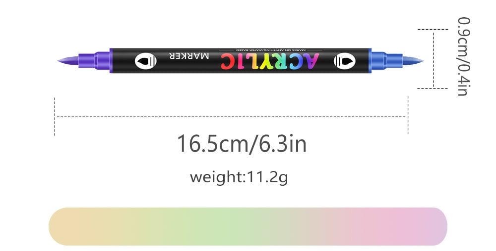 🌈Last Day Promotion-49%OFF - Dual Tip Acrylic Paint Pen Marker - 24/48/72 Colours