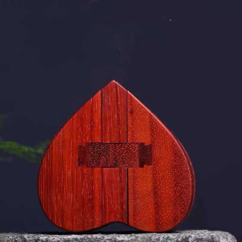 💝💍Vintage Wooden Heart Puzzle Ring Box