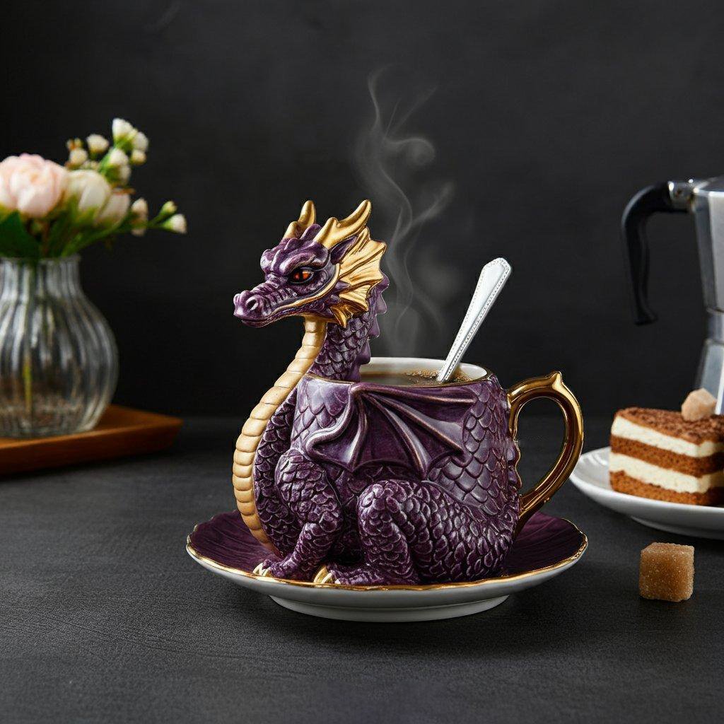 🎁LAST DAY 50% OFF - 🐉☕️Dragon Shaped Coffee Cup