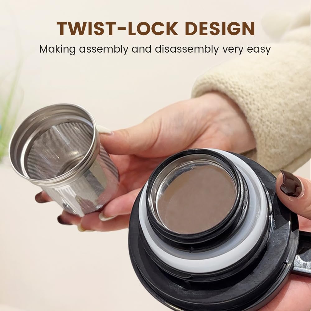 🔥Last Day Sale 49% OFF✨Vintage Floral Pattern Tea Thermos – Built-In Infuser