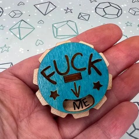🤬Spoof Spinner Pin-Funny Wooden F*ck Off Pin