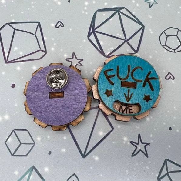 🤬Spoof Spinner Pin-Funny Wooden F*ck Off Pin