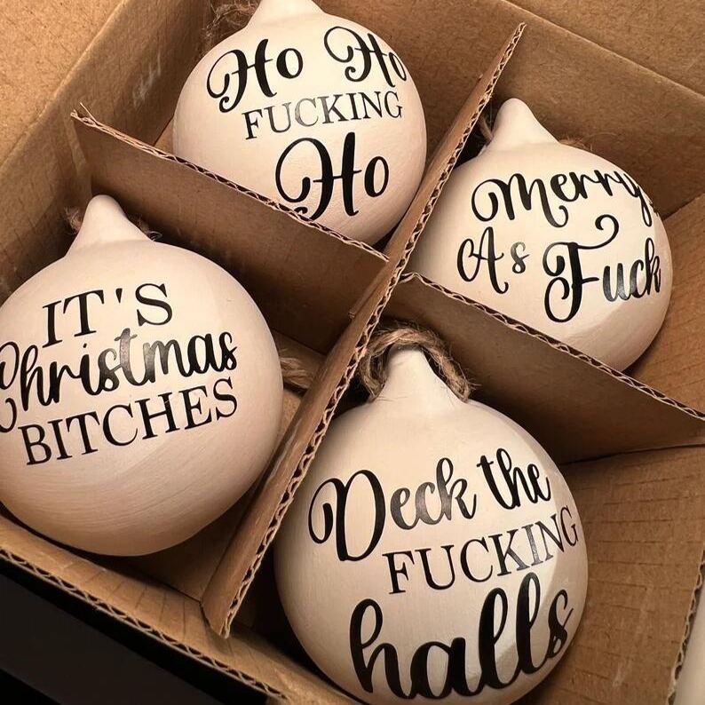 🎄 Early Christmas Sale-🎁Christmas Funny Offensive Bauble-Rude Baubles