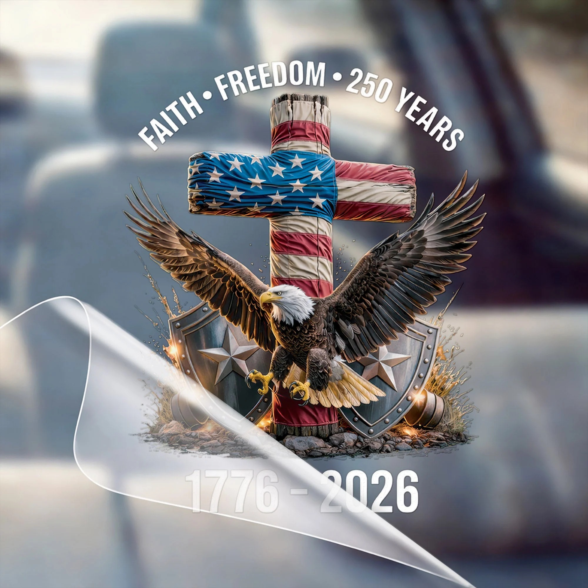 🔥 LIMITED TIME OFFER – America 250th Anniversary Decal 1776-2026 Patriotic USA Flag Car Window Sticker