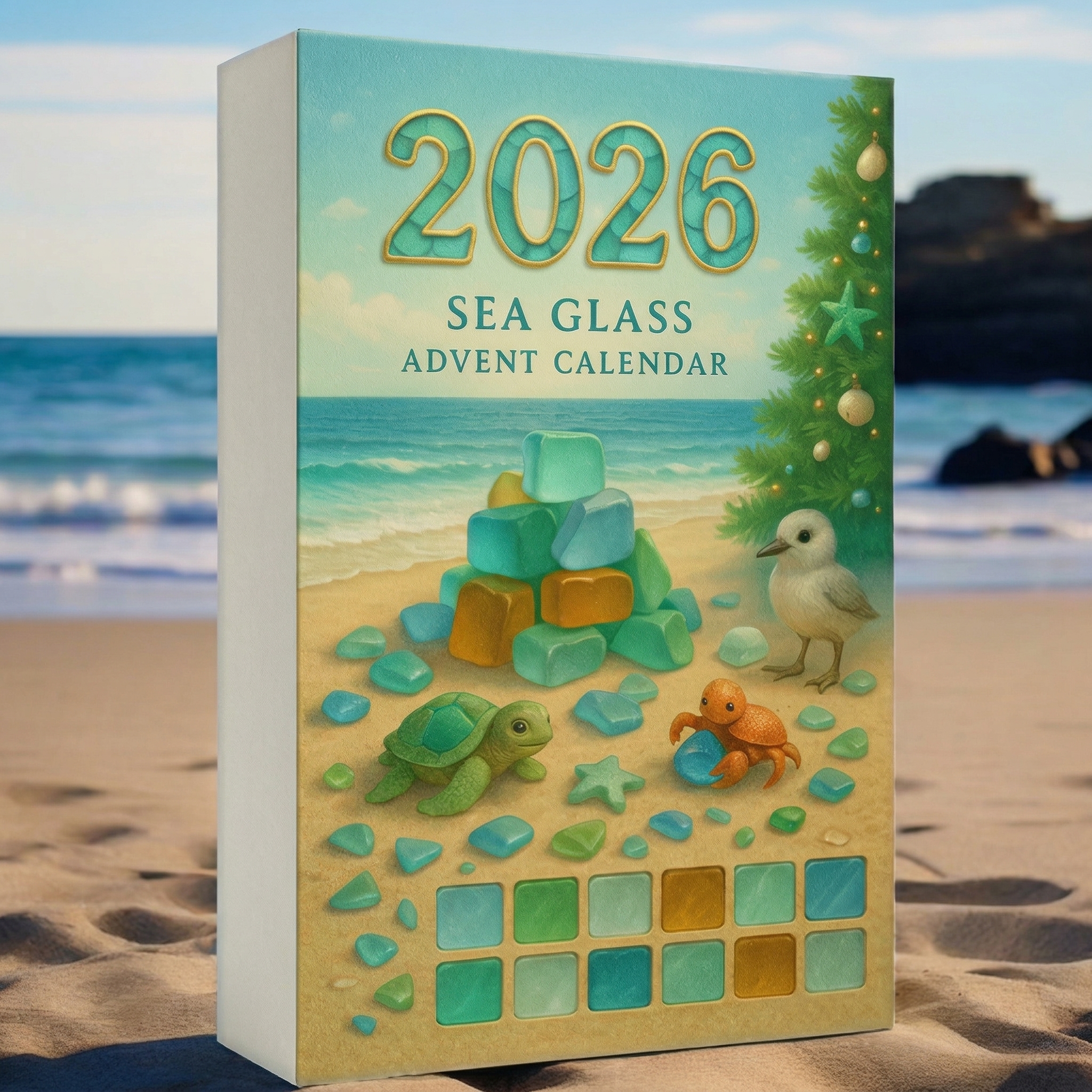 Sea Glass Christmas Tree Advent Calendar